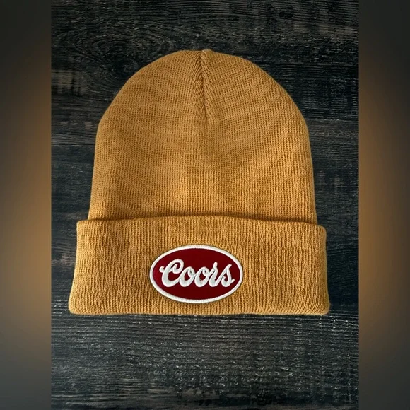 Coors RARE Mustard Yellow Beanie OS - Picture 1 of 2